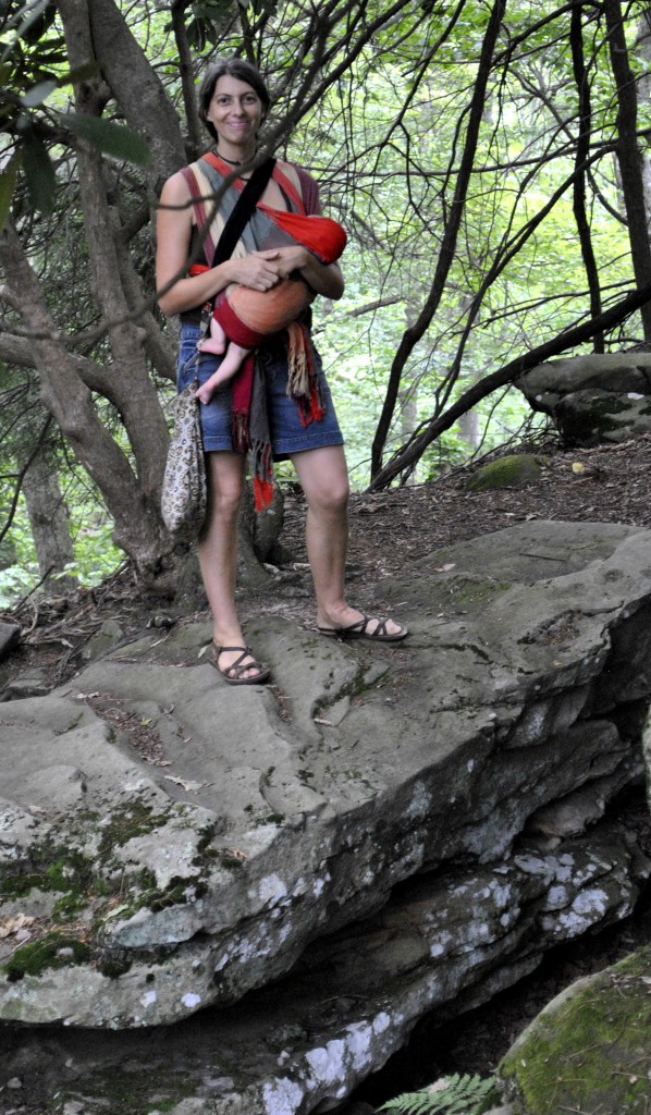 Hands free nursing on a hike!