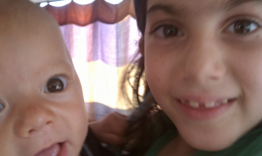 Ada with her baby brother