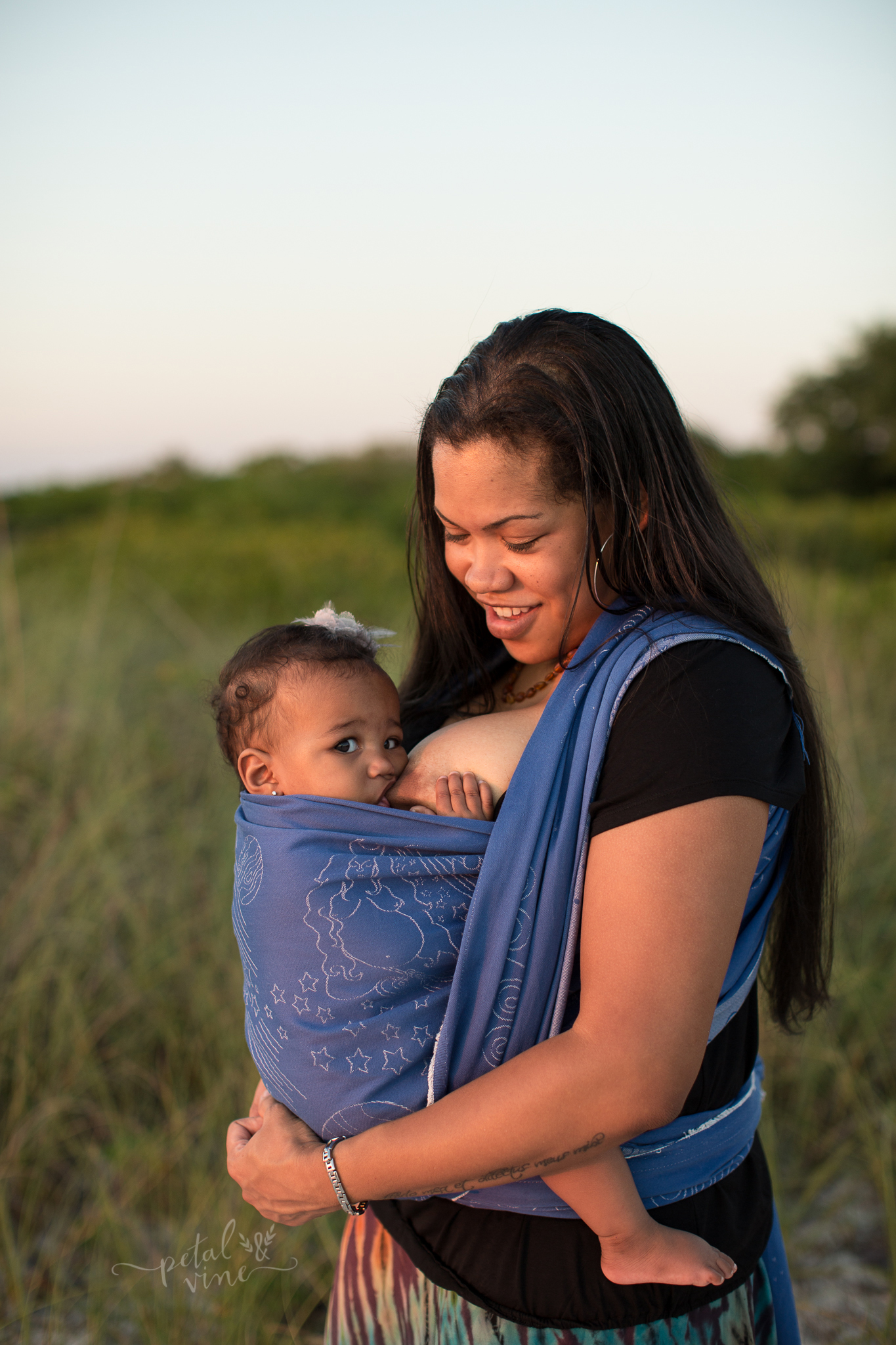 NursingGoddessWrap Nursing Upright in FWCC with Birthing Goddess Wrap