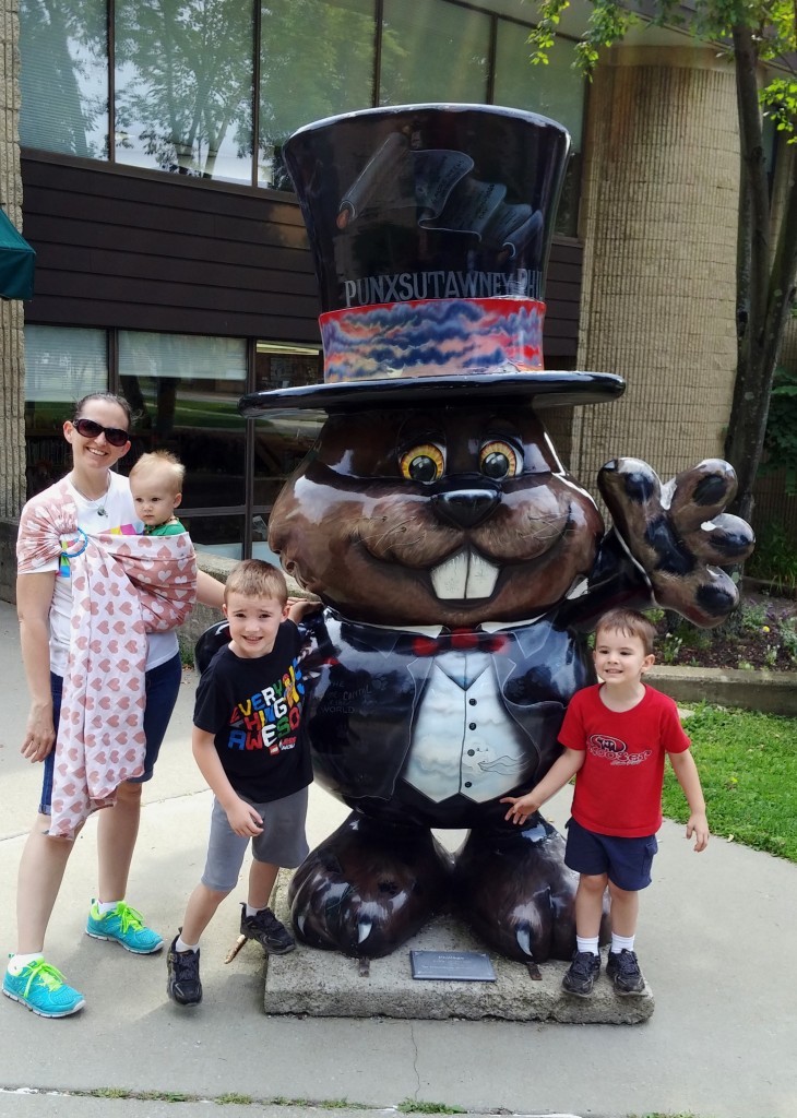 Liz and her three boys on a local vacation to great-grandma's. Submitted for BWI of South Central Pennsylvania.