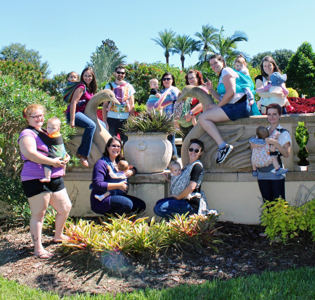 Lakeland Babywearing with swans.