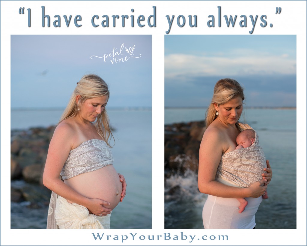 Before and After maternity and newborn pictures.