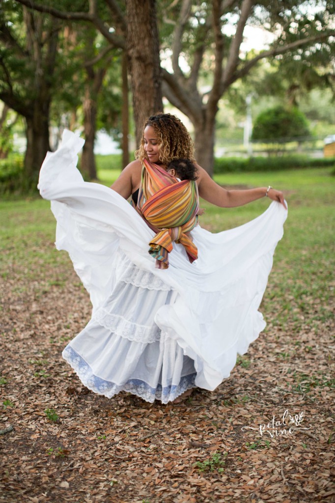 DancingWithBabyWrap Wrapped Up Baby and Bomba Dancing