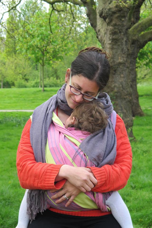 WalkingMoms1 Wrapped up for an Intro to Babywearing Walk with Walking Mum London