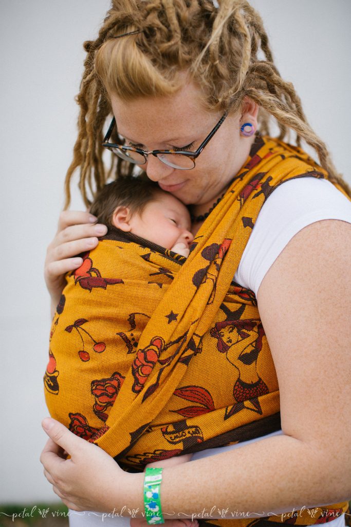 Natibaby Tattooed Yellow Woven Wrap
